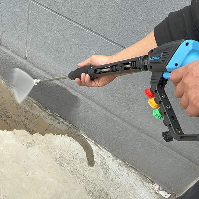 Adjustable High Power Pressure Washer Gun with Swivel,with 2 Extension Wand 5 Nozzle10 O-Rings Thread Adapter 5000 PSI For Pressure Washer