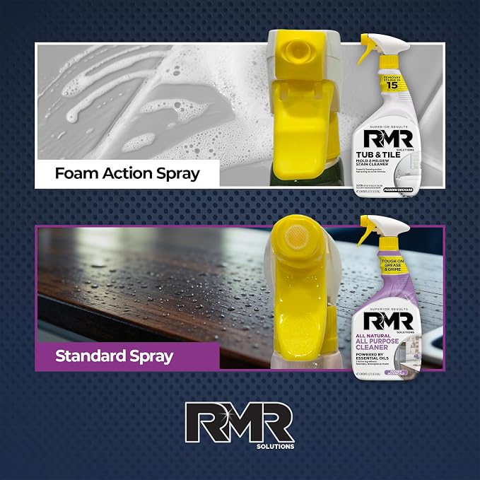 RMR Surface Saver System – Tub & Tile Stain Remover + All Natural All Purpose Cleaner, 2-Step Bathroom & Surface Cleaning Bundle for Tile, Grout, Shower, Tub, Counters & More, 2–32 Oz Bottles