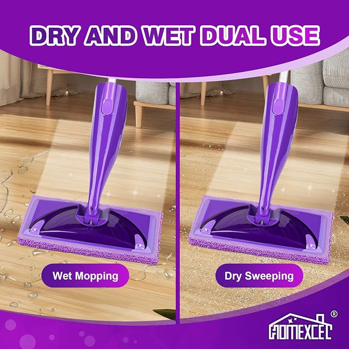 HOMEXCEL Microfiber Pads Refills for Swiffer Wet Jet 15"x5.5" 8 PK Reusable | Machine Washable, Multi-Surface Wet & Dry Floor Cleaning, Reusable Pad Replacements for Swiffer Wet Jet, High Absorbency
