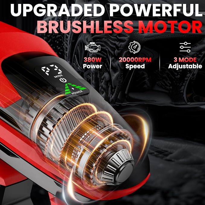 Cordless Portable Cleaning Tool for Milwaukee 18V Battery, 800 PSI Handheld Cleaning Tool with Brushless Motor, 6-in-1 Nozzle, 3 Level Adjustable for Car Yard Fence Wall Clean (Battery Not Included)