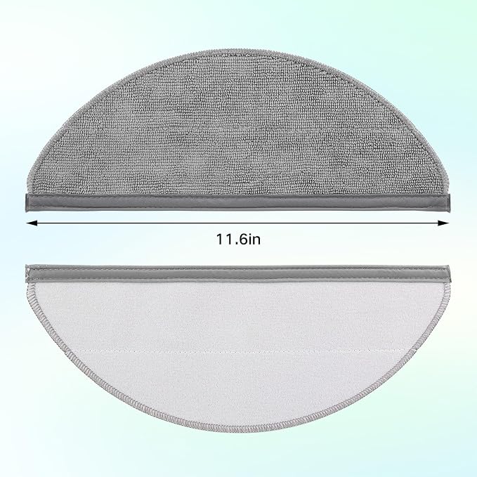 6 Pack Reusable Mop Pads for Roborock Q10 X5 / Q10 X5+ Robot Vacuum | Microfiber Washable Mop Cloth | Replacement Parts | Accessories Kit