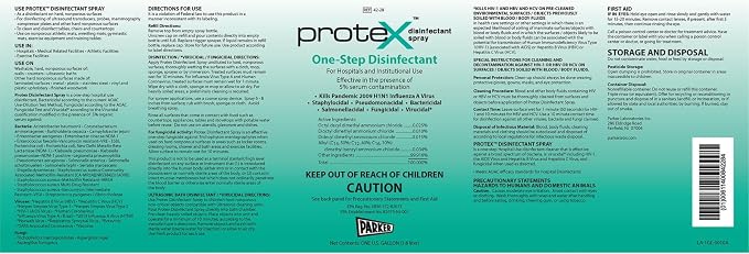 PROTEX Parker Labs 42-28 Alcohol Free Disinfectant - Gallon Size (Pack of 4)