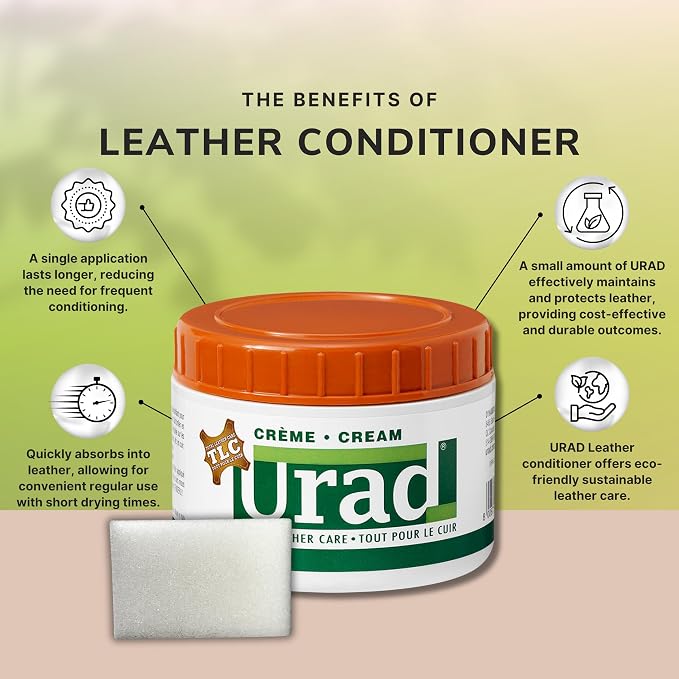 Leather Conditioner 7oz (200g) Light Brown – Deep Conditioning and Color Restoration for Leather Furniture, Car Seats, Shoes, and More!