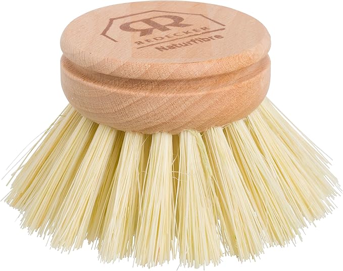 Redecker Dish Brush Replacement Head, Tampico Fiber, 1-1/2 Inch Round – Wooden Replacement Brush Head for Everyday Dishwashing, Made in Germany