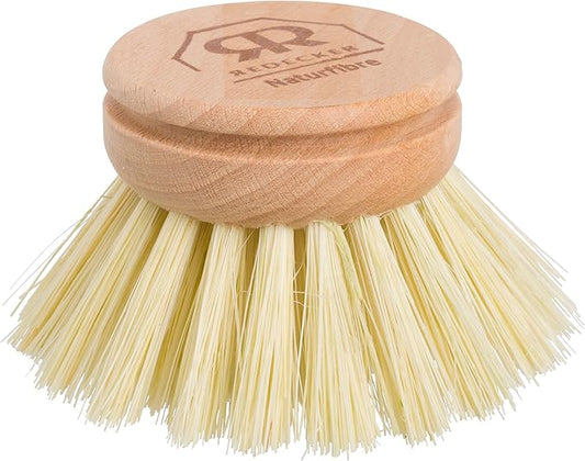 Redecker Dish Brush Replacement Head, Tampico Fiber, 1-1/2 Inch Round – Wooden Replacement Brush Head for Everyday Dishwashing, Made in Germany