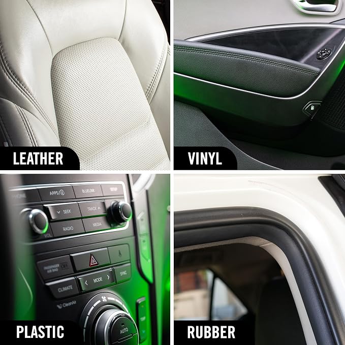 Turtle Wax Hybrid Solutions Inside Job, All Purpose Ceramic Interior Car Cleaner and Protectant, Cleans, Deodorizes and Protects Leather Car Seats, Vinyl, Rubber, and Plastic, 16 fl oz (Pack of 1)