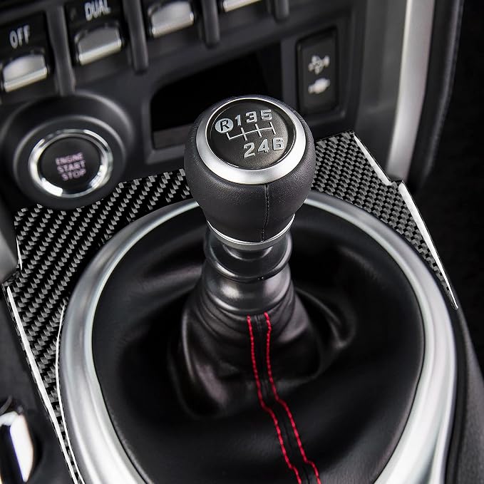 Real Carbon Fiber Trim for Subaru Accessories | for Scion FR-S/Toyota 86 2016 2017 2018 2019 2020 Gear Shift Surround Panel Interior Thick Overlay Decal