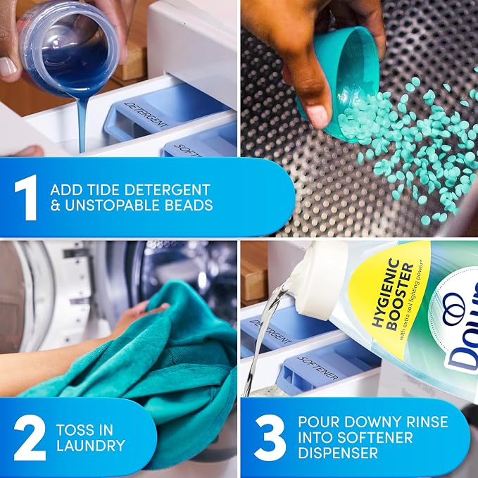 Downy Rinse Laundry Odor Remover, Cool Cotton Scent, 48 fl oz, Fabric Softener And Laundry Odor Removal Rinse, Fights Odors At The Source, HE Compatible