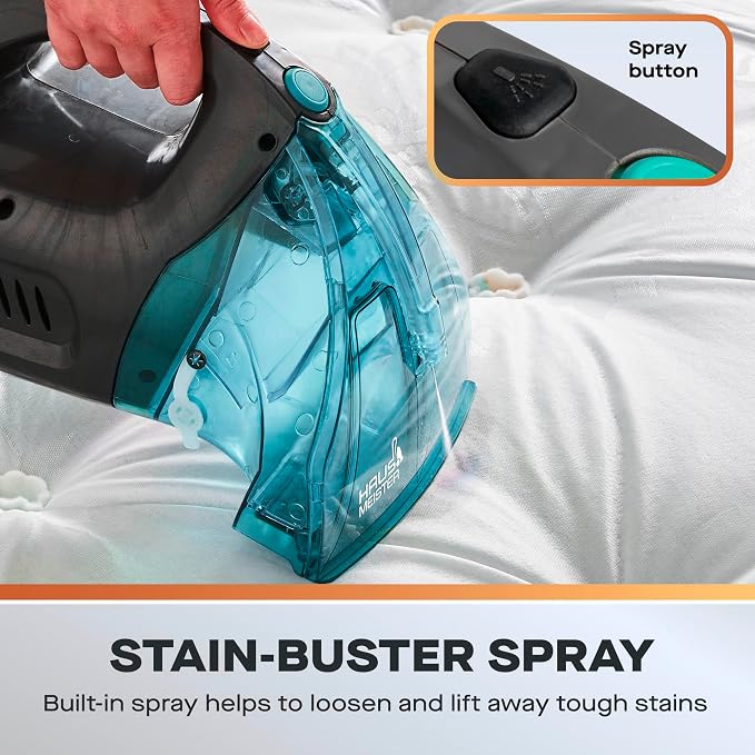 Hausmeister Hydroflex Carpet Cleaner Machine, Upholstery Cleaner Machine for Couch, Car Seats & Pet Stains, 500W Powerful Handheld Deep Cleaner with 3 Brush Heads (Machine + 0 solution)