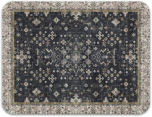 Dish Drying Mat, Vintage Rustic Boho Kitchen Dishes Absorbent Pad, 18x24in | Eco-friendly diatomite with non-slip rubber backing. Super absorbent mat for kitchen counters, coffee bars & sinks