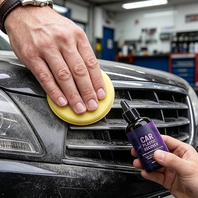 Car Trim Restorer 50ml Long Lasting High Gloss | Dashboard Cleaner Exterior Polishing Kit for Detailing Maintenance Care Restoration Exterior Dashboard Headlight