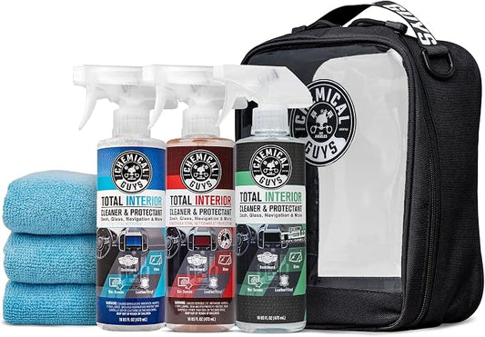 Chemical Guys, Total Interior Cleaner Variety Kit, New Car & Black Cherry | Sample two aromas in one box, a one-step spray for dashes, seats, door panels and screens, boxed ready to gift