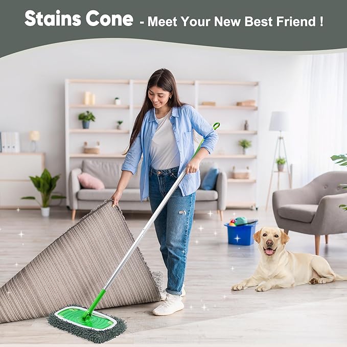 6-Pack Reusable Microfiber Mop Pads Compatible with Swiffer Sweeper, Dry & Wet Sweeping Cloths - Washable Wet Pads Refill for Multi-Surface/Hardwood Floor Cleaning -Grey