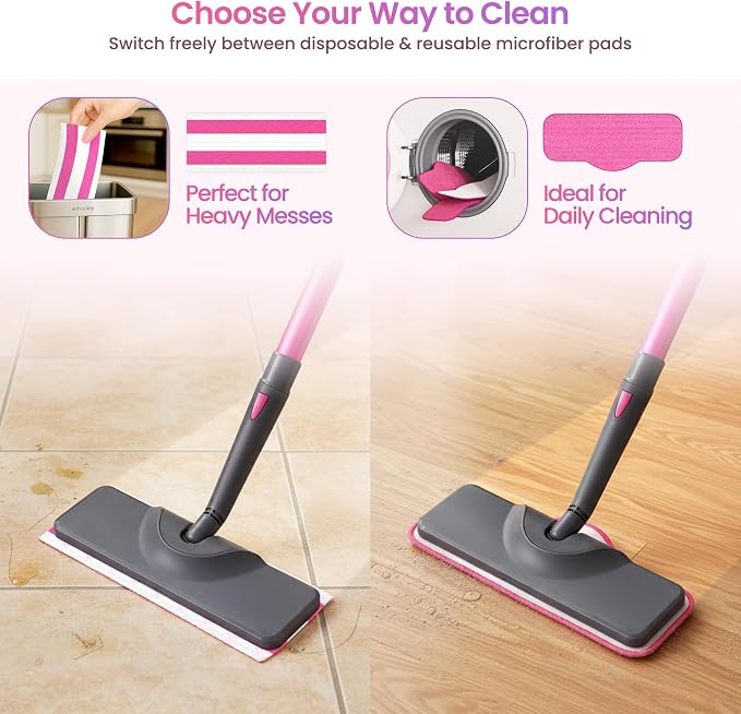 Schenley 19-in-1 Steam Mop with Handheld Steamer for Hard Floors | Multi-Surface Cleaning, 15s Heat-Up, 12-25 Min Steam Time, 248°F Steam, Chemical-Free, Tile & Grout, Wall Cleaning