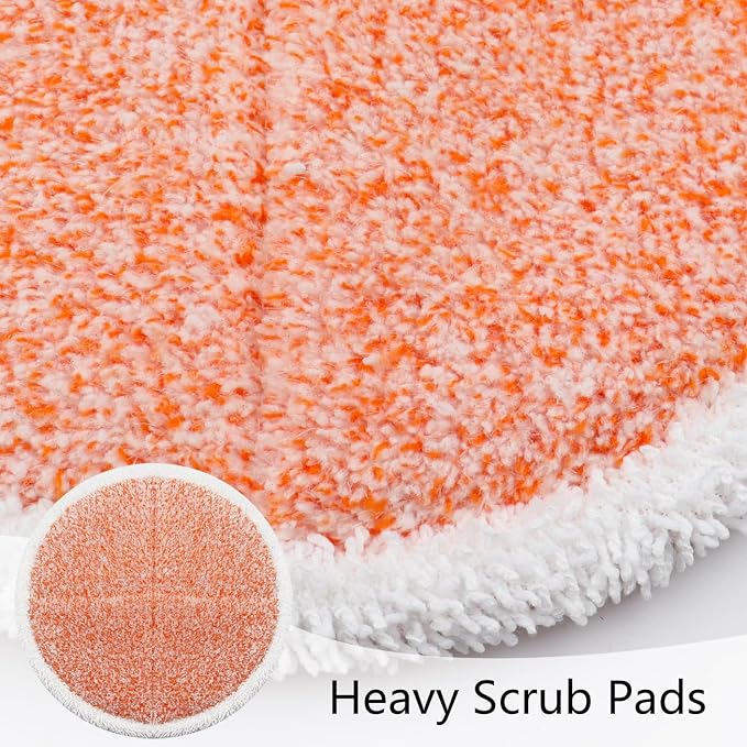 Spinwave Mop Pads Fit for Bissell Spinwave 20399 23157 23159 2039A 2124A 20393 2039T 2039W 20391 20395 2307 2315A Heavy Soft Scrubby Pads for Hardwood Floor Cleaning Replacement Pads(12Pack)