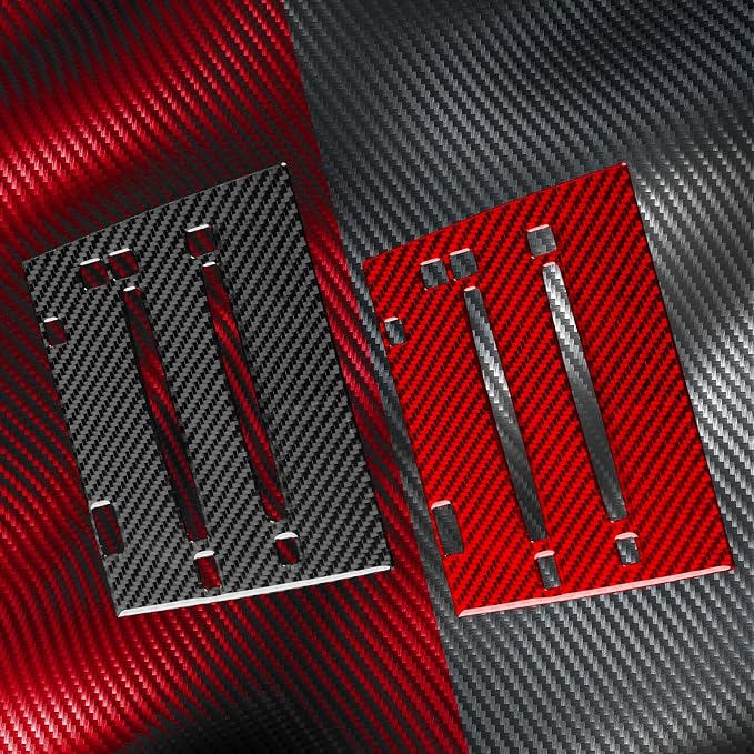Fit for Cadillac Escalade ESV 2007-2014 / EXT Hybrid 2009-2013 | Real Carbon Fiber | Accessories | Central Console CD Panel Trim | Stickers | Self-adhesive | Thick Overlay