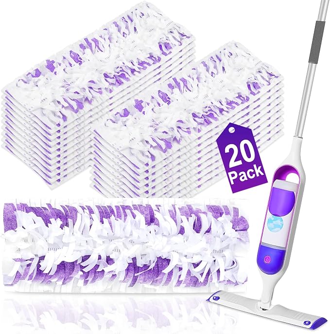 Cafonil 20 Pack Disposable Power Mop Pads for Swiffer Power Mop Pads | Compatible with Swiffer Power Mop Refills Thickened Multi-Surface Replacement for Swiffer Wet Pads Refill on Finished Floors