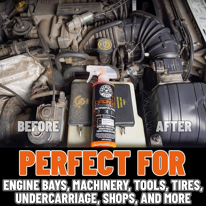 Chemical Guys, Signature Series Orange Heavy Duty Degreaser Spray, 1 Gallon | Heavy-duty citrus degreaser breaks down grease and oil on engines, tires, tools and undercarriages, dilutable