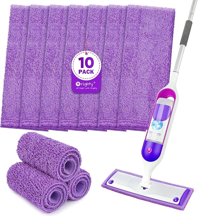 Orighty Microfiber Mop Pads for Swiffer PowerMop, 10 Pack, Reusable | Power Mop Pads Refills for 13 ''-15 '' Spray Mop, Washable Pads for Multi-Surface Floor Cleaning