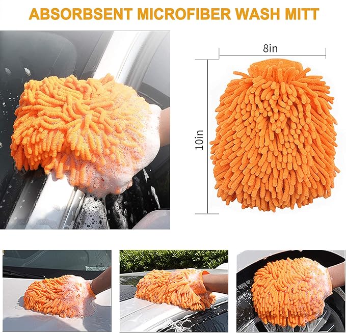 EVEAGE 2-in-1 Pressure Washer Undercarriage Cleaner and Water Broom, 16" Dual-Mode Surface Washer Attachment with 3 Extension Wands & Wash Mitt, 1500 to 4000 PSI for Car Wash, Driveway, Sidewalk