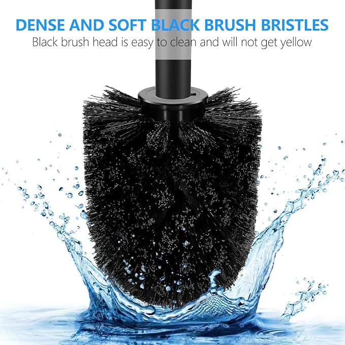 SetSail Toilet Brush, Compact Size Toilet Bowl Brush and Holder Toilet Brushes for Bathroom with Stainless Steel Handle Toilet Cleaner Brush with Durable Scrubbing Bristles, 2 Packs