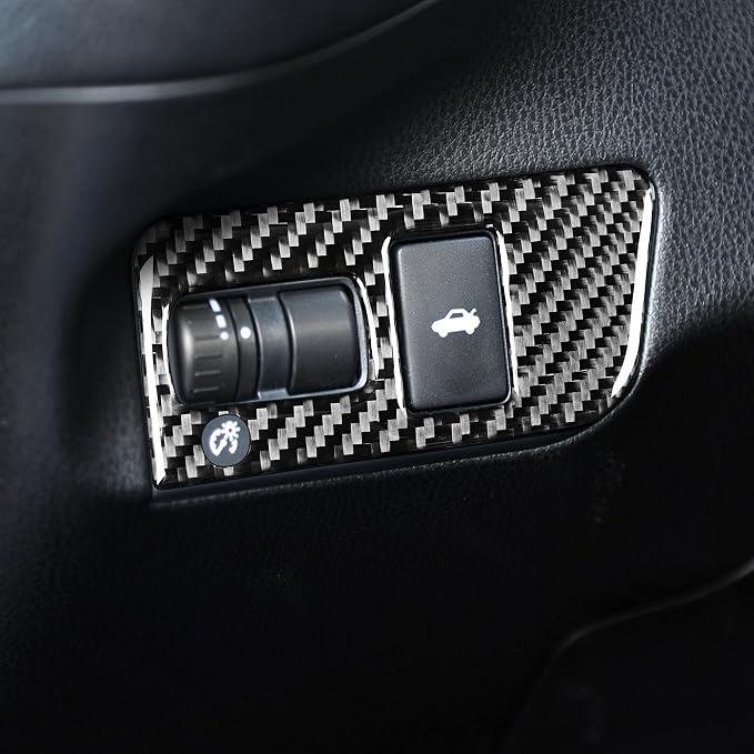 Real Carbon Fiber Trim for Subaru Accessories | for Scion FR-S 2013-2016 / Toyota 86 2016-2020 Head Lamp Headlight Control Switch Cover Interior Thick Overlay Decal - A