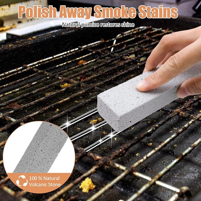 Heavy Duty Oven Cleaner Brush Set,Oven Cleaning Kits,Oven Cleaning Tools Accessories with Razor Blade Scraper,Crevice Cleaning Brush,Pumice Stone,Microfiber Cleaning Cloth,Scrub Sponges