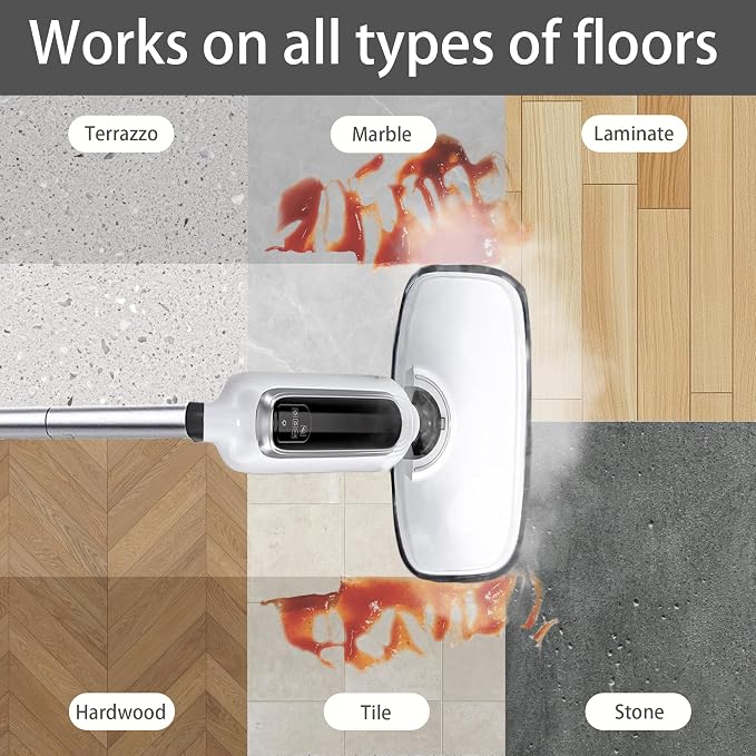 Reusable Steam Mop Pads Set, 6 Pack Steam Mop Pads & 2 Universal Microfiber Cloths, Compatible with KGHKGH, Sprobil, Rvwsx Steam Mops or Cleaners, Washable Replacement Pads for Floor Cleaning