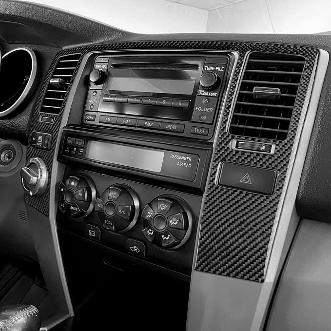 Carbon Fiber Air Vent Stickers Fit for Toyota 4Runner(N210) 2003-2009 | for 4 Runner SR5/Sport Edition/Limited | Accessories | Center Console Air Vent Trim | Anti-scratch | Thick