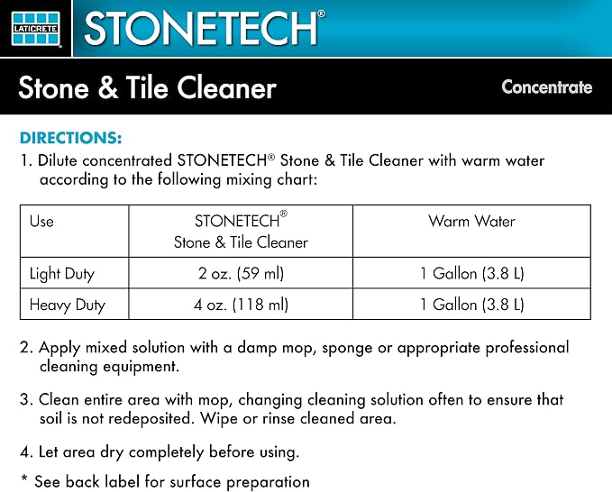STONETECH Stone & Tile Cleaner, 1 Quart/32OZ (946ML) Bottle