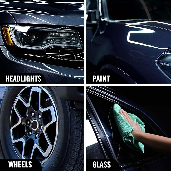 Turtle Wax Hybrid Solutions Ceramic 3-in-1 Car Detailer, Waterless Car Wash, Long-lasting HydrophobicWax Protection and High Gloss Shine, Safe For All Exterior Surfaces, 32 oz (Pack of 1)