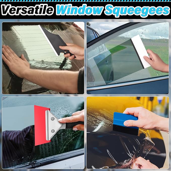DIYSELF 55 Pcs Car Window Tint Kit, Tint Tools for Car Wrap | Window Film Installation Kit, Car Window Tint Tools, Water Blades Squeegee for Vinyl, Vehicle Glass Protective Tinting Tools