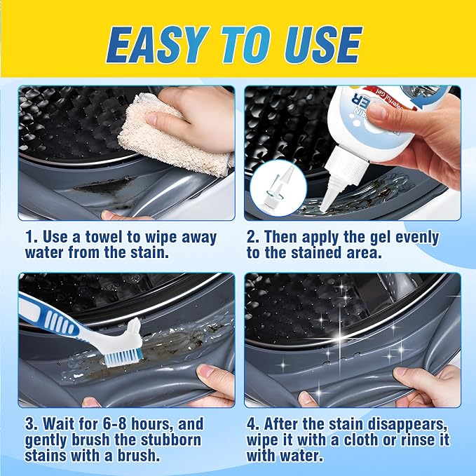 AstraVox Home Remover Gel, Washing Machine Cleaner for Washing Machine Seal, Front Load Washer, Refrigerator Strips, Tile, Home Kitchen Sinks, Toilet, Bathroom (7.44oz)