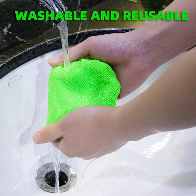 XINDELL Interior Windshield Cleaner Tool – Car Window Cleaning Tool Extendable Handle for Easy Cleaning, 9pcs Reusable Microfiber Pads, Streak-Free Interior & Exterior Auto Glass Cleaner