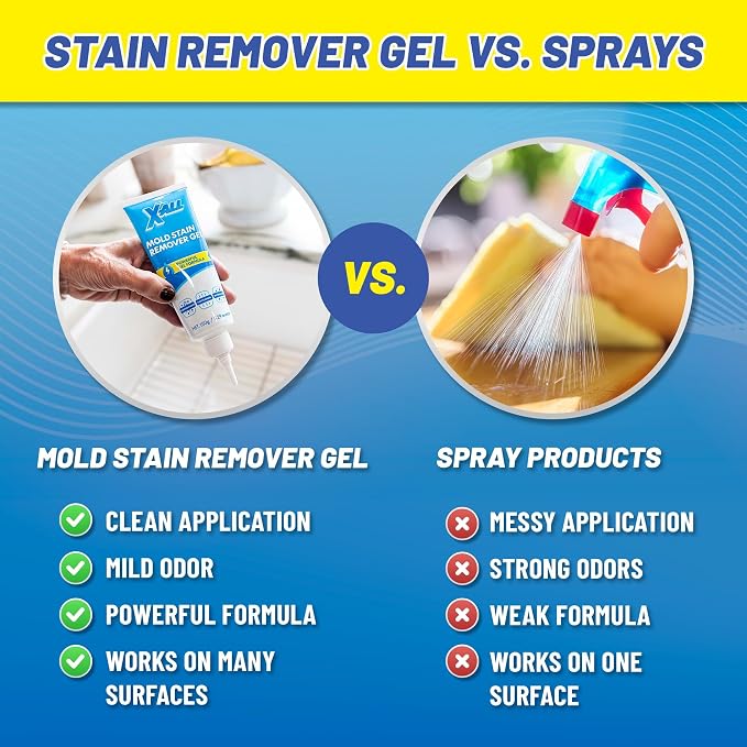 X-ALL Mold Stain Remover – Heavy Duty Cleaner for Bathroom Grout, Tile, Shower & Washing Machine Seal, 150g