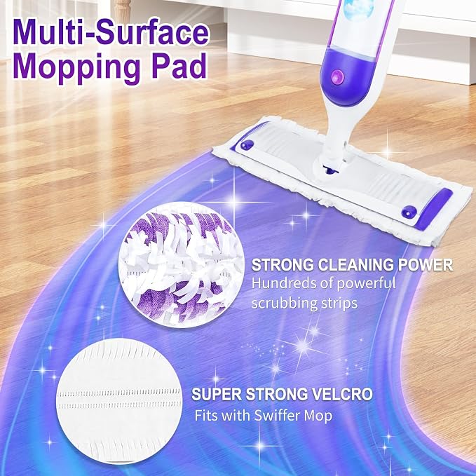Cafonil 60 Pack Disposable Power Mop Pads for Swiffer Power Mop Pads | Compatible with Swiffer Power Mop Refills Thickened Multi-Surface Replacement for Swiffer Wet Pads Refill on Finished Floors