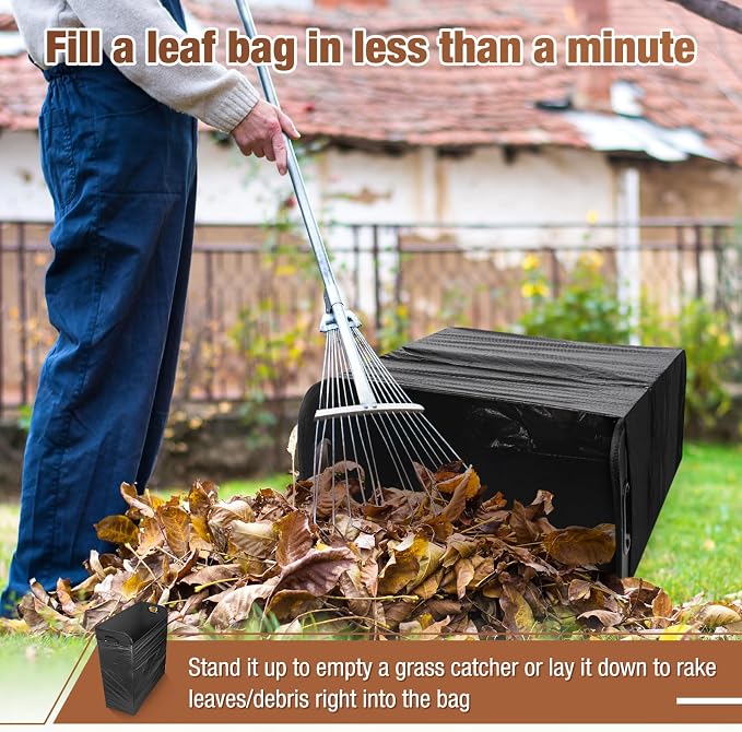 Touri Lawn Trash Bag Holder, Reuseable Garbage Frame, 2 Packs | Holds 30-42 Gallon Bags, Leaf Collector, For Camping Yard Weeding and Party