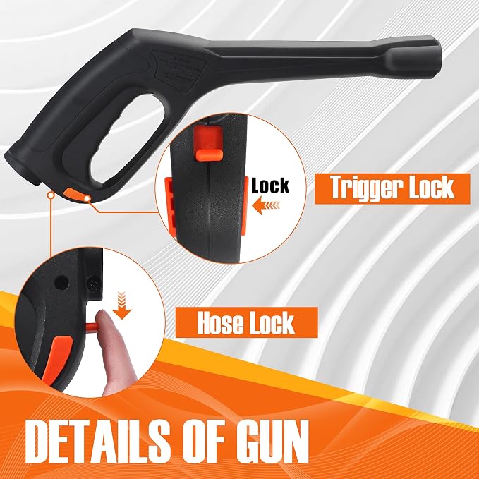 JOEJET Pressure Washer Spray Gun with Extension Wand and 5 Nozzle Tips | Compatible with Some Portland Husky Ford Pulsar ShopForce Taskforce Powerwasher