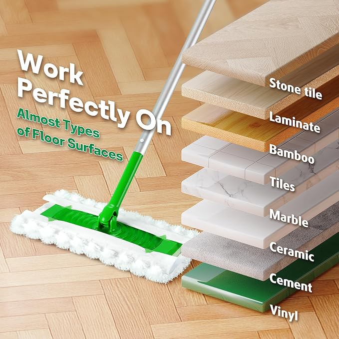 AIR U+ Heavy Duty Dry Sweeping Cloths 60ct Refills for Swiffer Thick | Fluffy microfiber disposable mop pads, hardwood tile vinyl floor, traps dust pet hair, deep groove cleaning Unscented