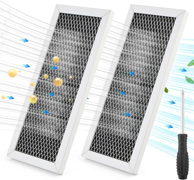 2PCS Microwave Charcoal Filter Compatible with Samsung ME19R7041FS,ME19R7041FS/AA, ME19R7041FT,ME19R7041FT/AA, ME19R7041FB,ME19R7041FB/AA Accessories Replacement