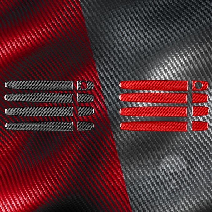 Exterior Door Handle Trim for Toyota Corolla 2009-2013 Accessories Black | Soft Carbon Fiber | Upgrades for Car | Only for Left-Hand Drive | Anti-Scratch | Sporty Style