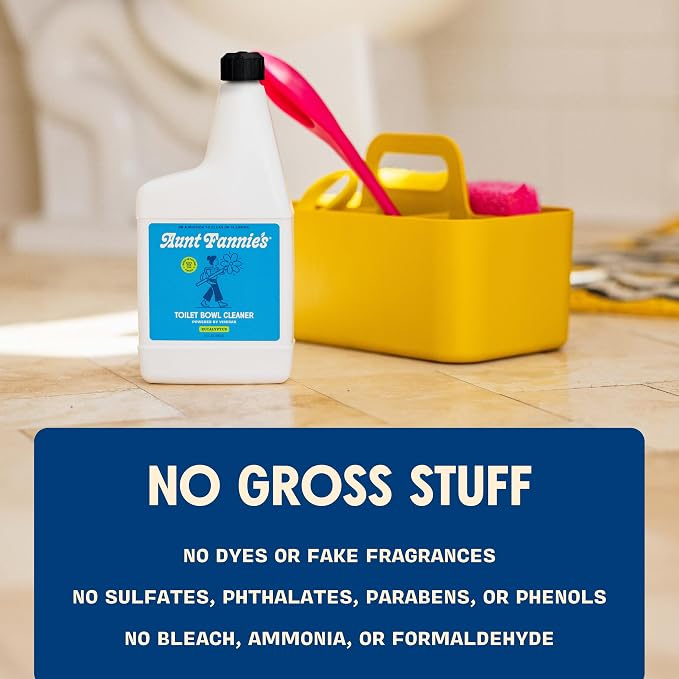 Aunt Fannie's Toilet Bowl Cleaner, Bleach-Free Cleaner Powered by Vinegar, Freshens and Removes Stains, Eucalyptus Scent, 24 fl oz, Pack of 6