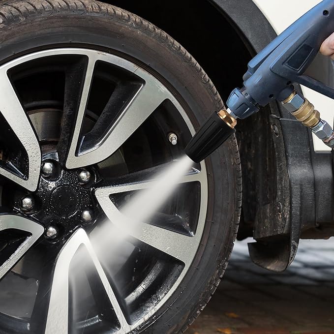 Turbo Nozzle Pressure Washer 4000 PSI Max Rotating Turbo Nozzle | Power washer nozzle with 1/4 inch quick connect for cleaning brick, concrete, vinyl surfaces, driveways, patios and sidewalks