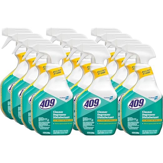 Formula 409 Cleaner Degreaser Disinfectant, CloroxPro Spray, 32 Fl Oz, Pack of 12 (Pack May Vary)