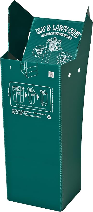 ATROFY Leaf&Lawn Chute-3 Pack, 3 Count Green Yard Waste Bags, Heavy Duty, 3E+1 Gallon Capacity Each, Unscented, Garden