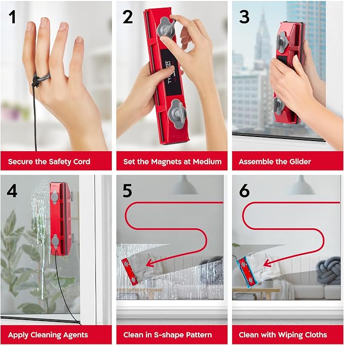 Tyroler Glider S-1 AFC Magnetic Window Cleaner Tool Fits Windows 0.1"-0.4" | | Double-Sided Window Cleaner Tool Fits Windows 0.1"-0.4" Thick | Magnet Window Cleaner | Magnetic Glass Cleaner