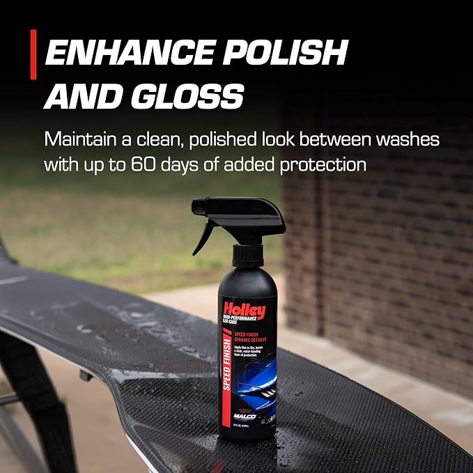 Holley Speed Finish - Ceramic Detailing Spray - High-Performance Car Care, Fast Acting, Quick Drying - Spray on Any Vehicle Surface to Repel Water and Protect Paint - 16 oz. (2 Pack)