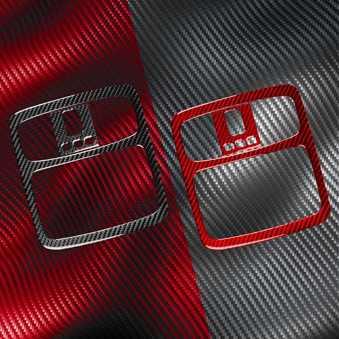 Carbon Fiber Roof Light Decals Fit for Toyota 4Runner(N210) 2003-2009 | for SR5/Sport Edition/Limited 2003 2004 2005 2006 2007 2008 2009 | Accessories | Roof Reading Light Cover Trim | Anti-scratch