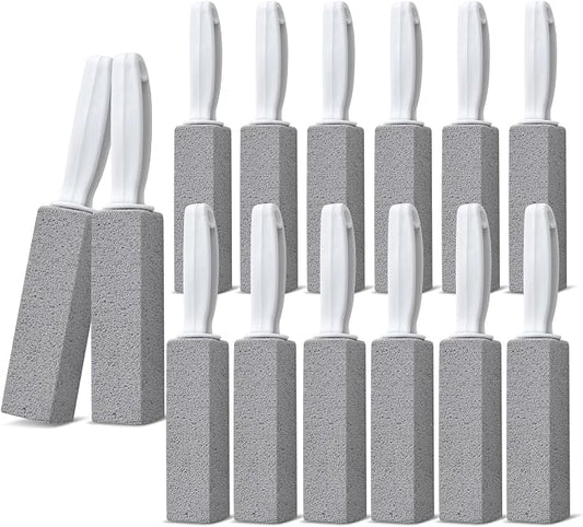 Emycool Pumice Stone Toilet Bowl Cleaner, 14 Pack Toilet Pumice Stone with Handle for Toilet Cleaning, Bathtubs, Sinks, Swimming Pools, Grills