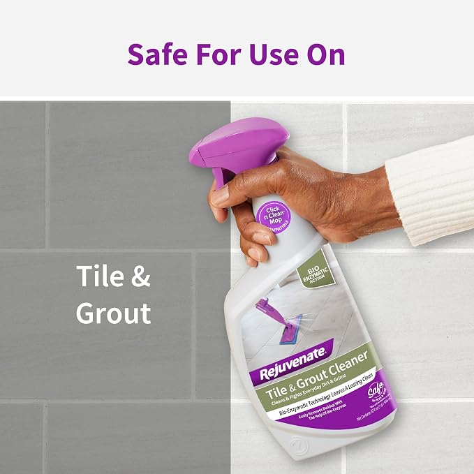 Rejuvenate Bio-Enzymatic Scrub Free Tile and Grout Cleaner Lightens and Brightens Every Time (32oz) (Pack of 2)